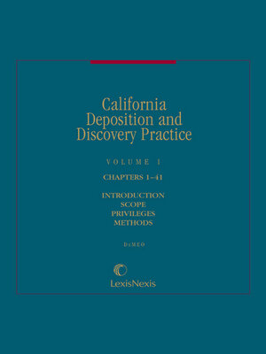 cover image of California Deposition and Discovery Practice